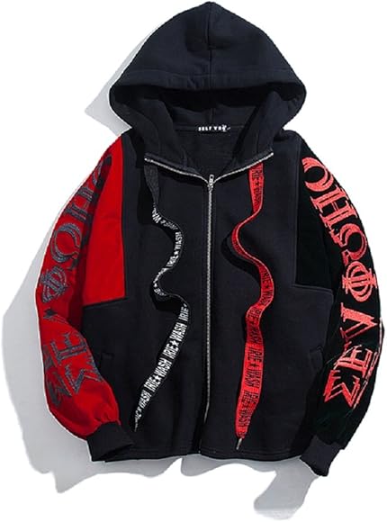 addidas 黒赤フード付きジャケット